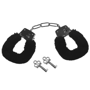 Sex & Mischief black furry handcuffs – image 3