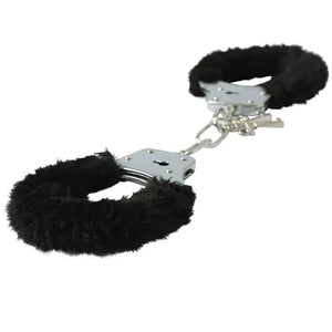 Sex & Mischief black furry handcuffs – image 4