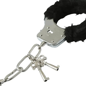 Sex & Mischief black furry handcuffs – image 6