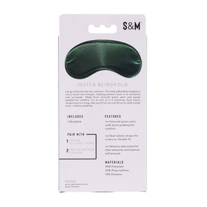 Sex & Mischief Indica green satin blindfold – image 9