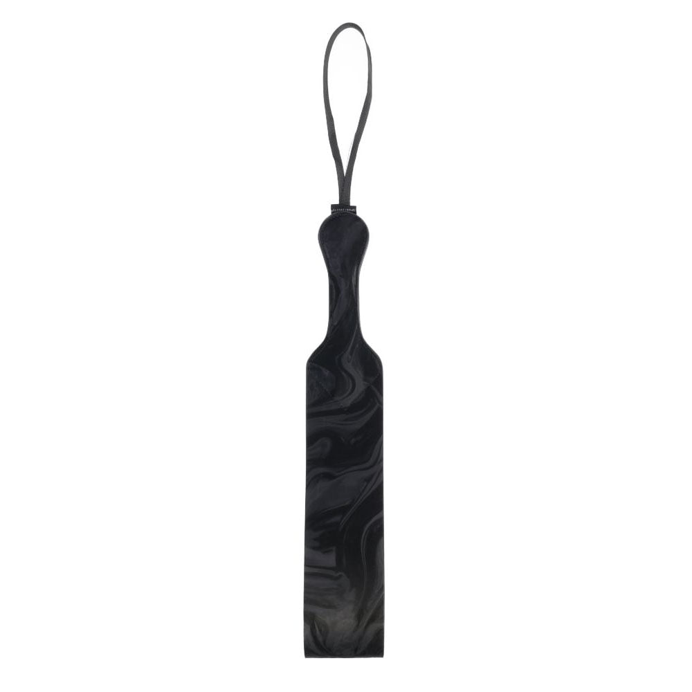 Velvet Noir Body-Safe Loop Paddle - 42 cm Black Paddle for Enhanced Sensation