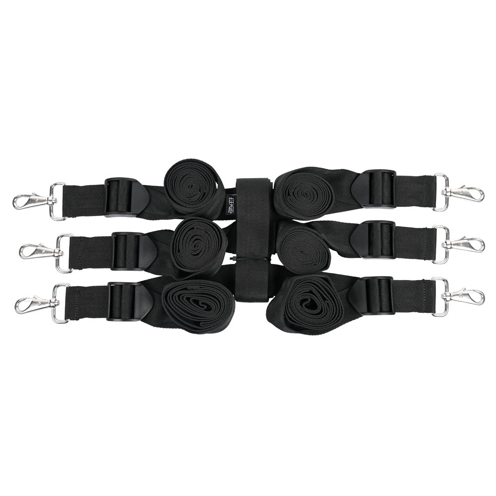 Intimelly Bondage System – Adjustable Restraint Straps – Black