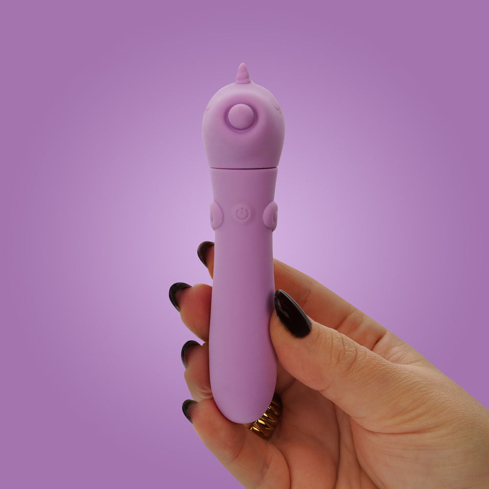 Unihorn Bullet – USB Rechargeable, Body-Safe Silicone – Karma Lilac