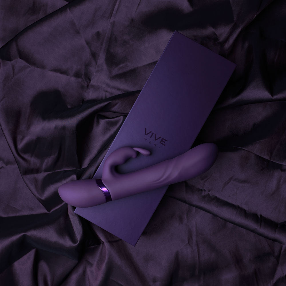 VIVE Vibrator – USB Rechargeable, Body-Safe Silicone – Purple – 24.1 cm