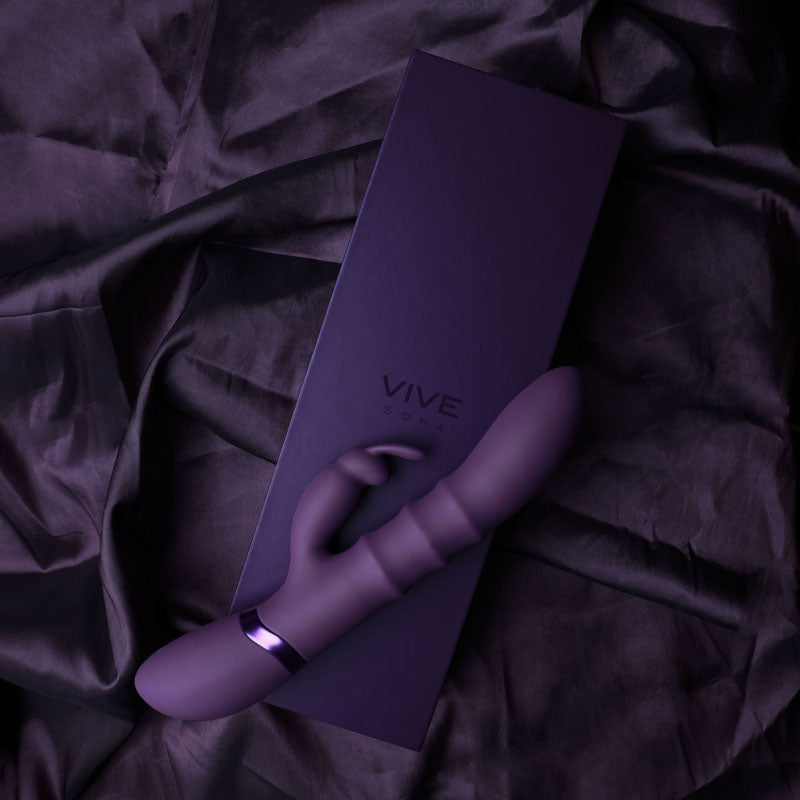 VIVE Vibrator – USB Rechargeable, Body-Safe Silicone – Purple – 24.2 cm