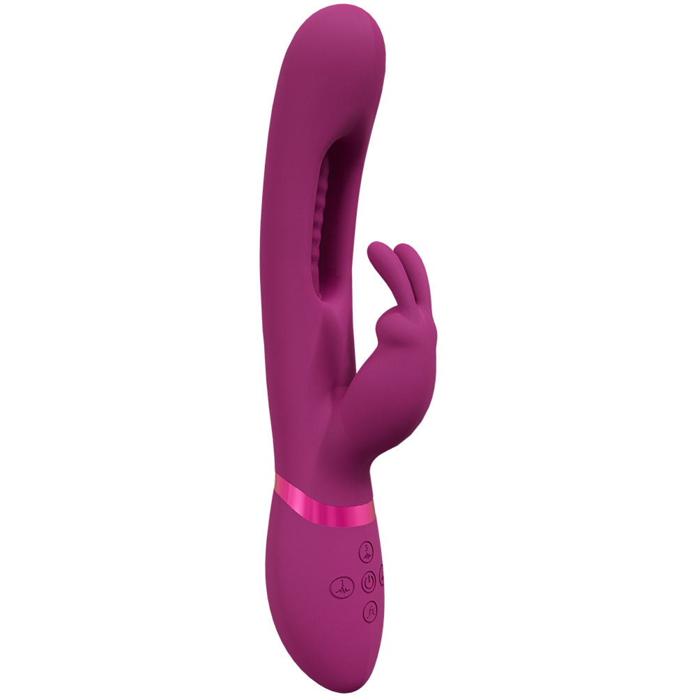 VIVE USB Rechargeable Rabbit Vibrator – Flapping Shaft, Body-Safe Silicone, Pink
