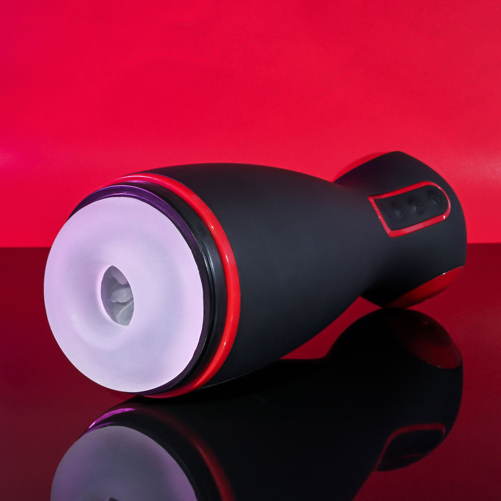 Zero Tolerance Masturbator – USB Rechargeable, Vibrating – Black – Compact