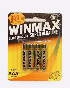 Winmax AAA super alkaline batteries 4 pack