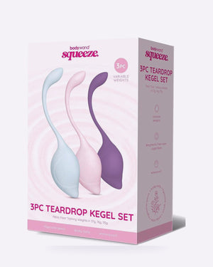 Bodywand Squeeze 3 Piece Weighted Teardrop Kegel Set