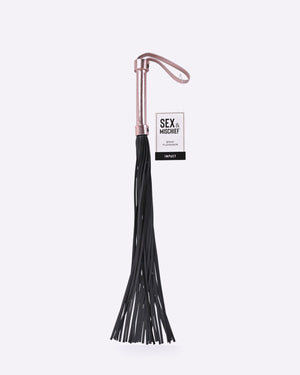 Sex & Mischief Brat rose gold and black flogger