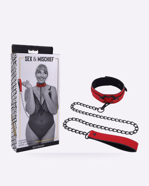 Sex & Mischief Amor red collar and leash