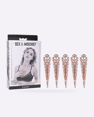Sex & Mischief Brat rose gold sensory fingertips