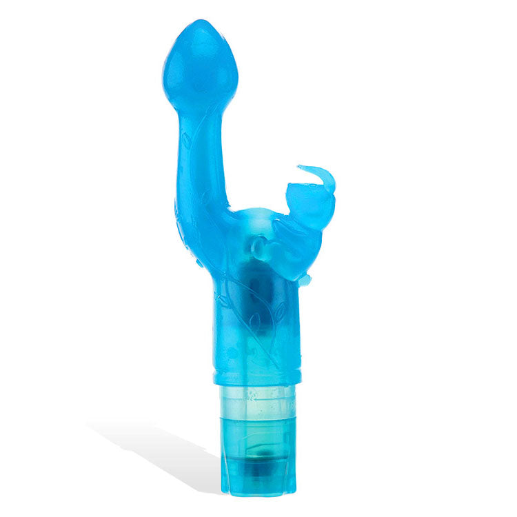 Adam & Eve BUNNY KISS - Blue 17.8 cm Body-Safe Rabbit Vibrator (USB Rechargeable, Perfect for Wellness)