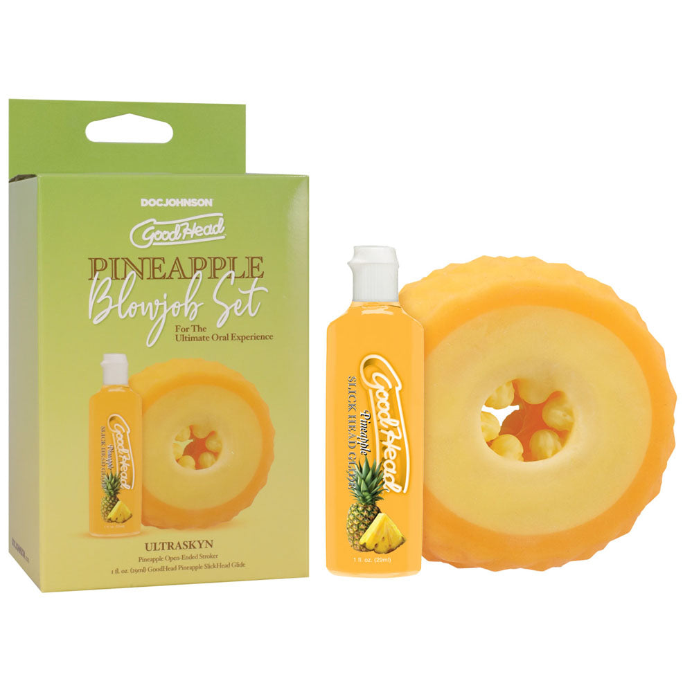 GoodHead Pineapple Pleasure Kit - Pineapple Stroker & 30 ml Pineapple Flavored Lubricant