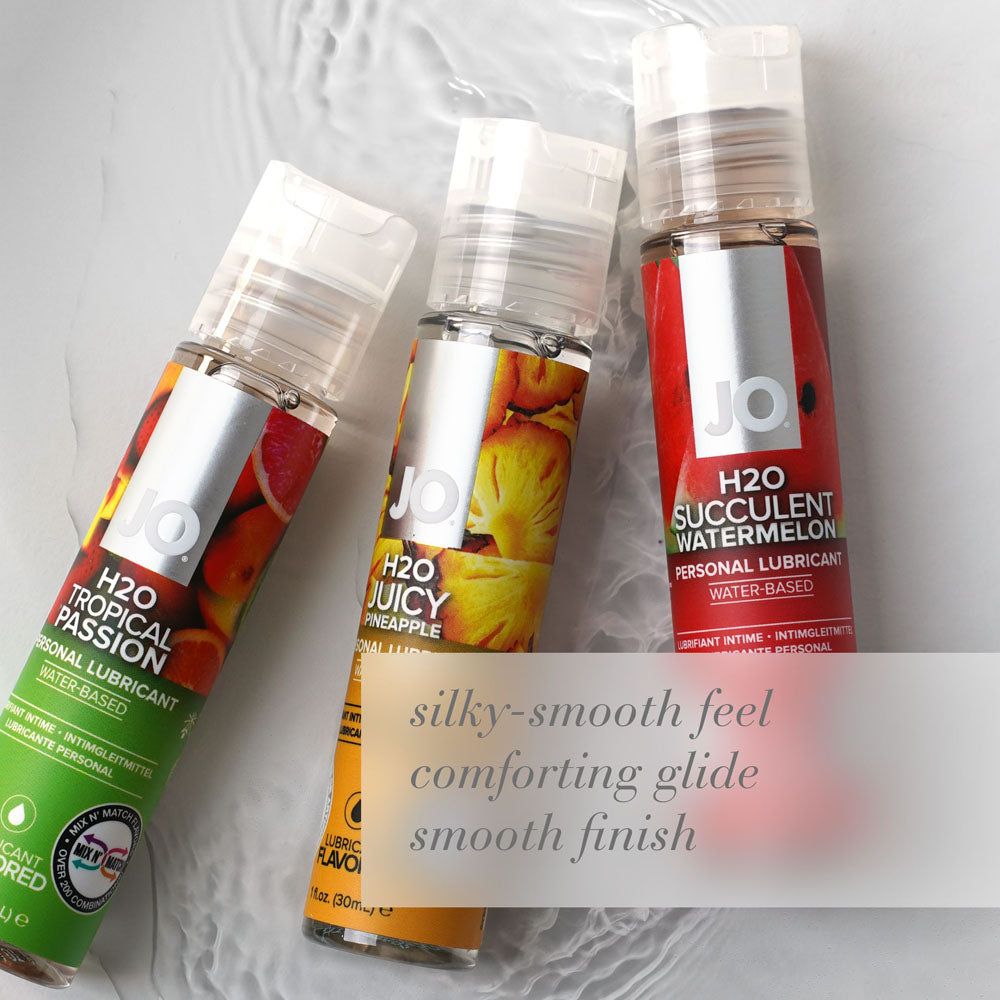 JO H2O Succulent Watermelon Flavored Water-Based Lubricant - 30 mL - Body-Safe & Vegan-Friendly