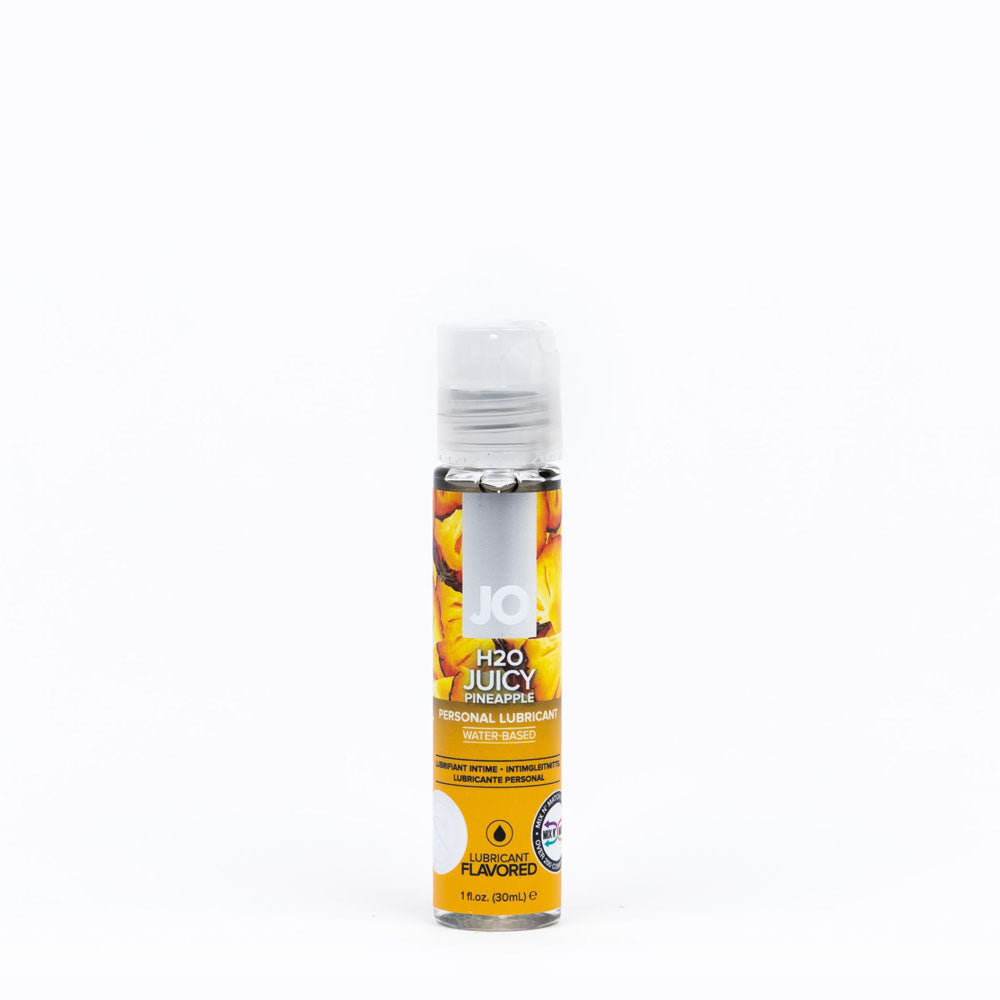 JO H2O Juicy Pineapple Water-Based Lubricant – 30 mL – Pineapple Flavor for Enhanced Pleasure