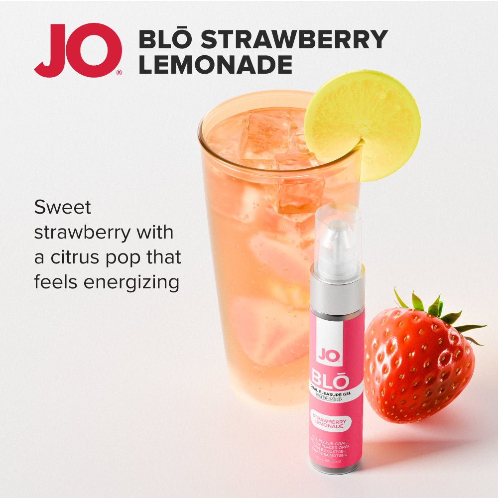 JO Strawberry Lemonade Flavoured Oral Pleasure Gel – Body-Safe Formulation – 30 ml