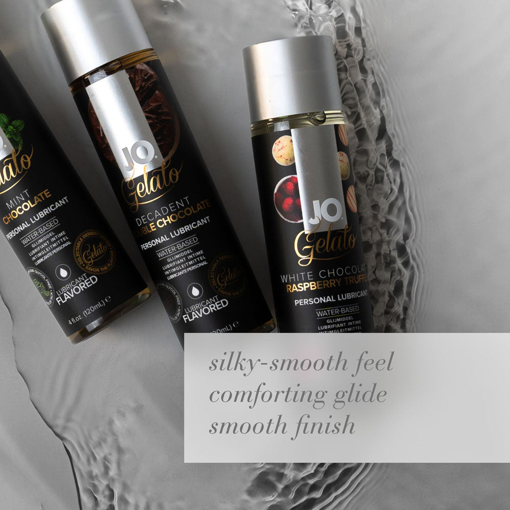 JO Gelato White Chocolate Raspberry Flavored Water-Based Lubricant - 30 mL - Body-Safe, Smooth Texture for Enhanced Intimacy