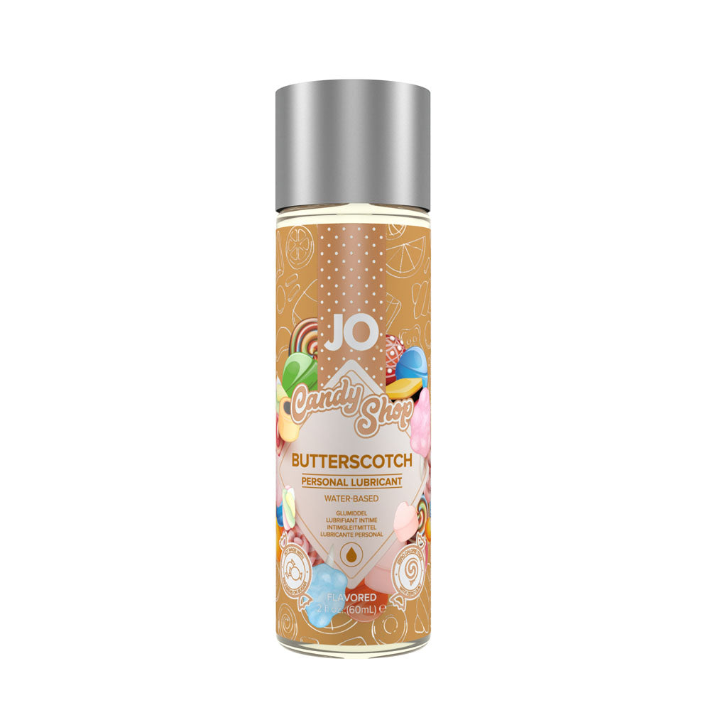 JO Candy Shop Butterscotch Flavored Water-Based Lubricant – 60 mL Bottle for Enhanced Pleasure and Comfort