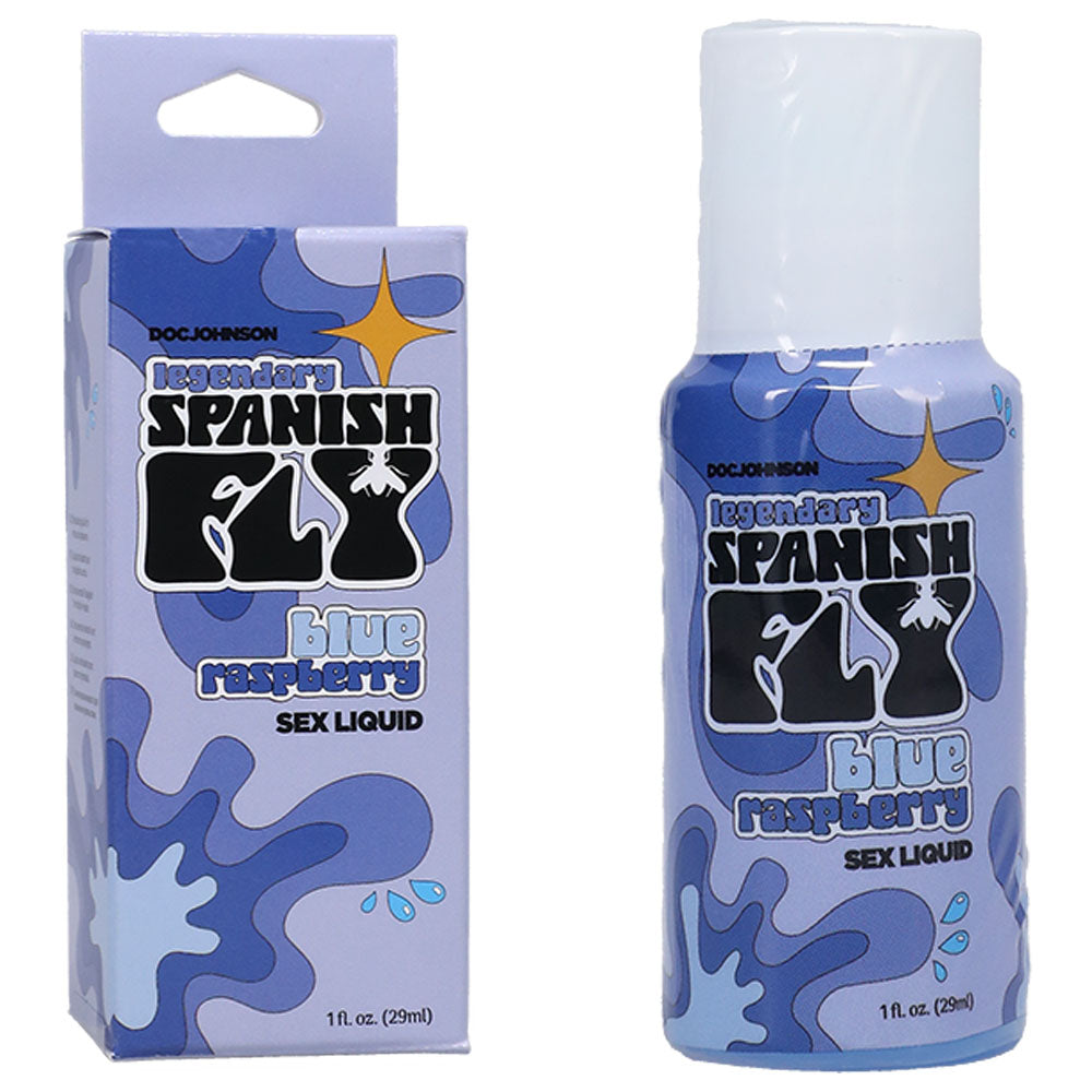 Spanish Fly Sex Liquid - Blue Raspberry Flavor - Aphrodisiac Enhancer - 29 ml Bottle (Wellness Boost)