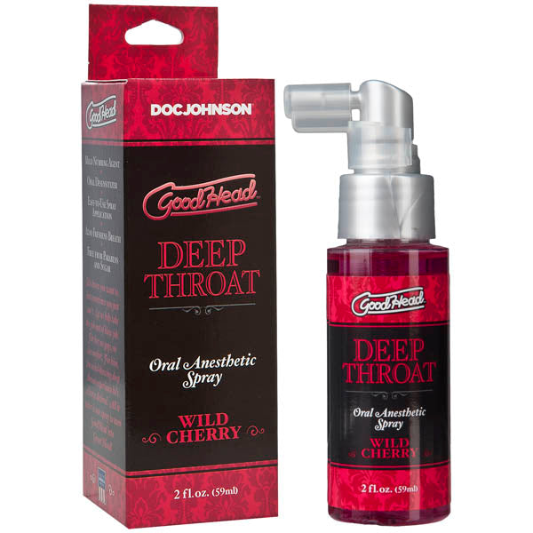 GoodHead Wild Cherry Flavored Deep Throat Spray – 59 ml Bottle for Enhanced Oral Pleasure
