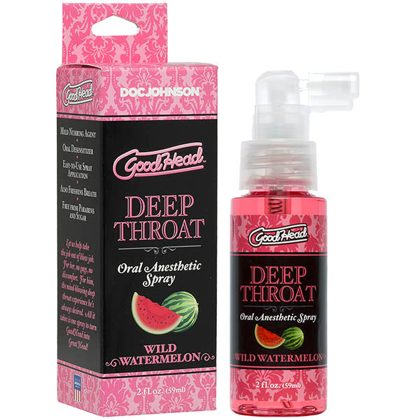 GoodHead Wild Watermelon Flavored Deep Throat Spray – 59 ml Bottle for Enhanced Comfort and Pleasure