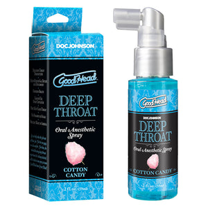 GoodHead Deep Throat Oral Anesthetic Spray with packaging on a white background