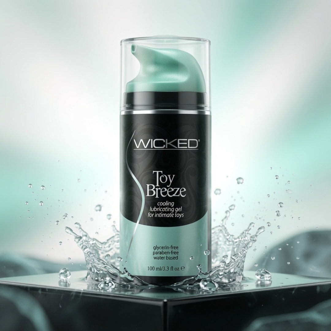 Wicked Toy Breeze - Cooling Glycerin-Free Water-Based Lubricant - 100 ml (3.3 oz) Eco-Friendly Bottle