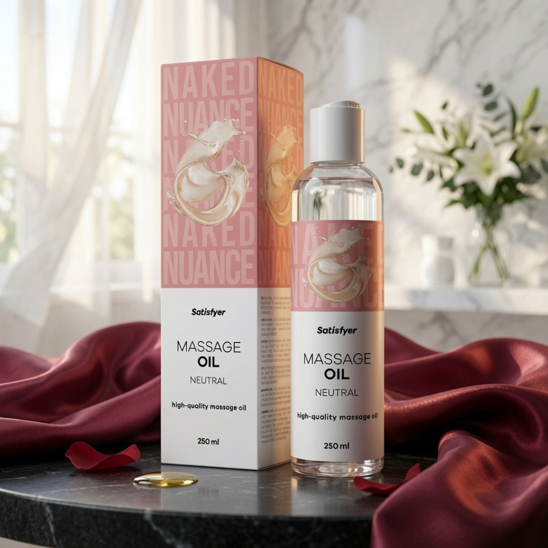 Satisfyer Body-Safe Unscented Massage Oil – 250 ml Neutral Formula for Relaxation and Wellness