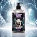 Bottle of 'Creature Slime' with a creature-themed label against a icy background