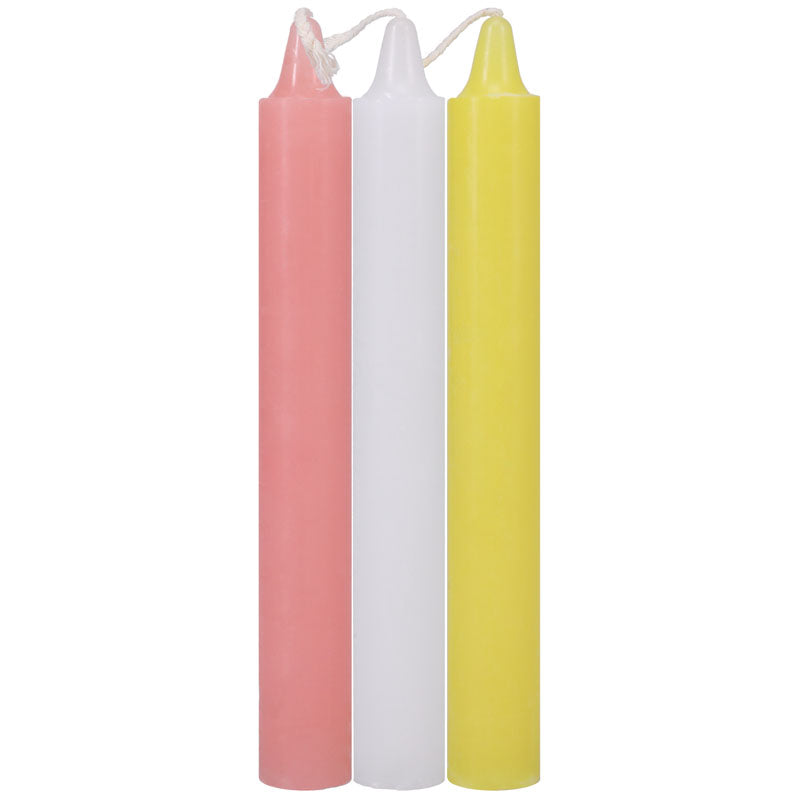 Japanese Drip Candles - Light-Colored 3 Pack for Relaxation and Ambiance