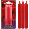 Japanese Drip Candles - Elegant Red Trio for Relaxation and Ambiance - 3-Pack
