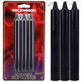 Japanese Drip Candles - Elegant Black 3-Pack - Eco-Friendly, Dripless Design