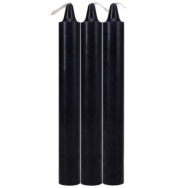 Japanese Drip Candles - Elegant Black 3-Pack - Eco-Friendly, Dripless Design