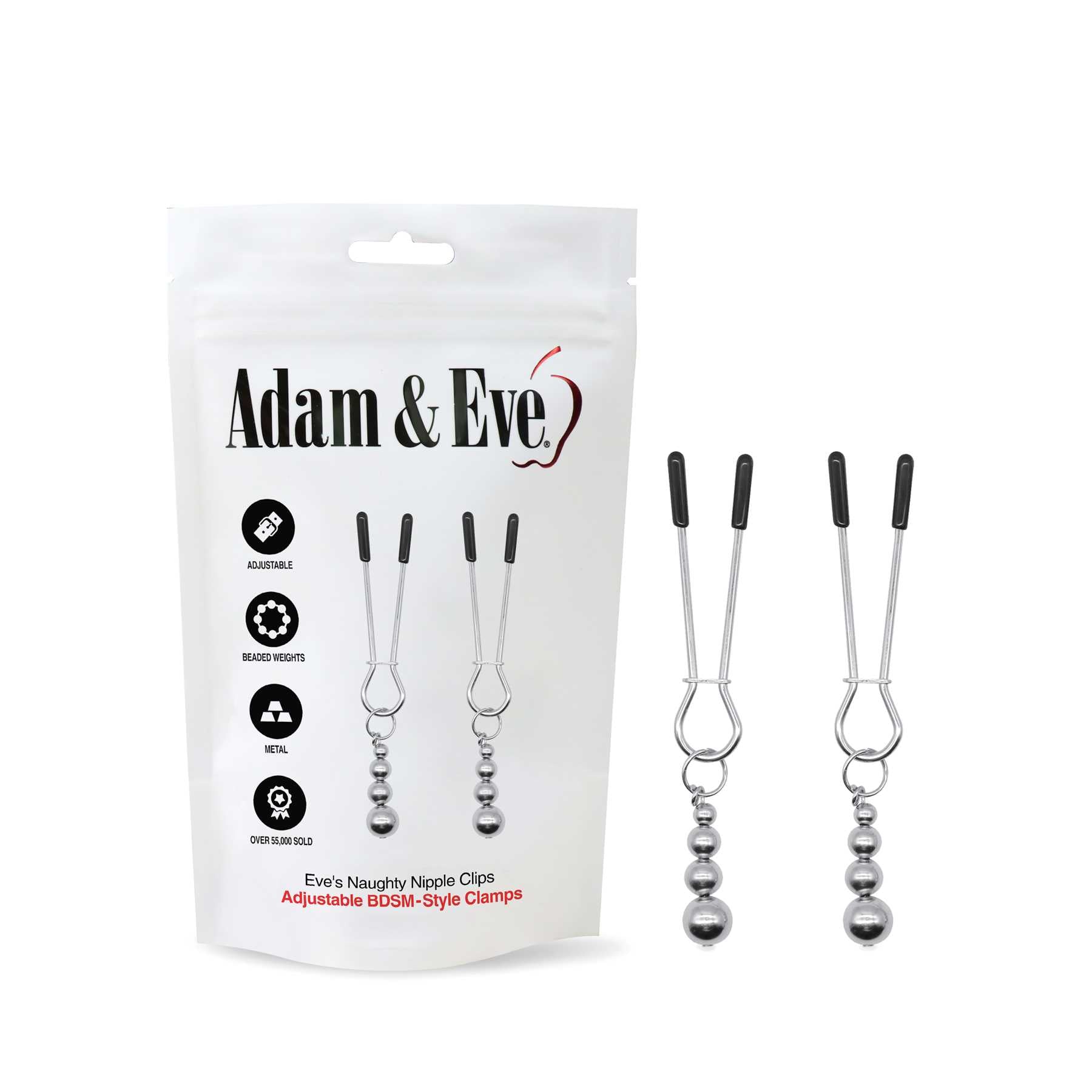 Eve's Sensual Nipple Clips – Set of 2 (Body-Safe, Adjustable, Unisex)