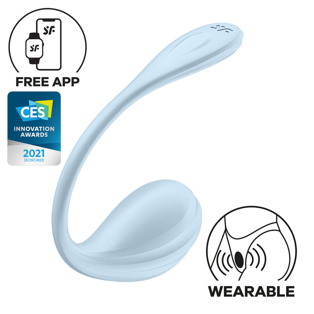 Satisfyer Stimulator – USB Rechargeable, Body-Safe Silicone – Light Blue