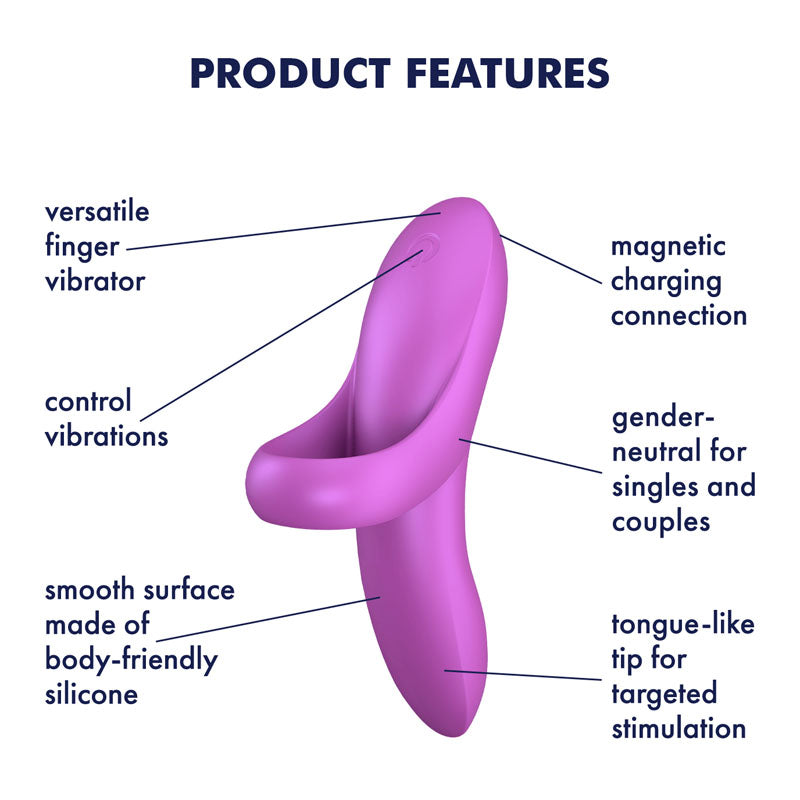 Satisfyer Stimulator – Rechargeable – Body-Safe Silicone – Dark Pink
