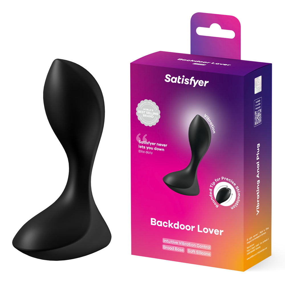 Satisfyer Anal Toy – USB Rechargeable, Vibrating – Black