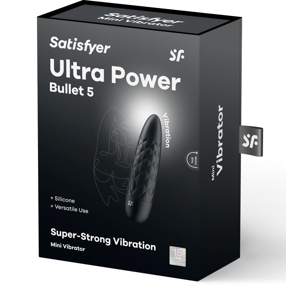 Satisfyer Bullet – USB Rechargeable – Body-Safe Silicone – Black