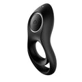 Satisfyer USB Rechargeable Cock & Balls Ring – Body-Safe Silicone, Black – Enhance Intimate Moments