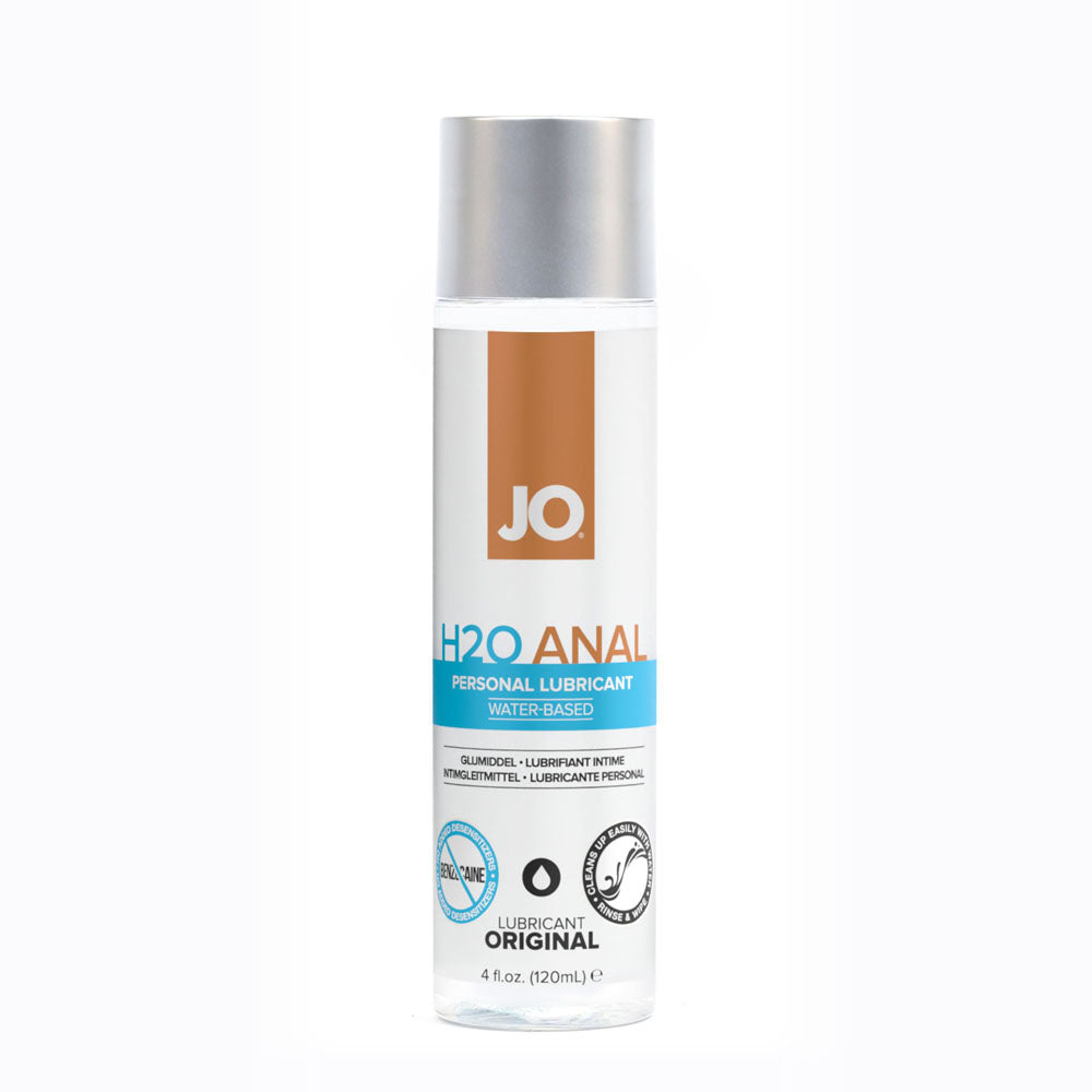 JO H2O Water-Based Anal Lubricant - 120 mL - Safe & Smooth Formula for Enhanced Pleasure