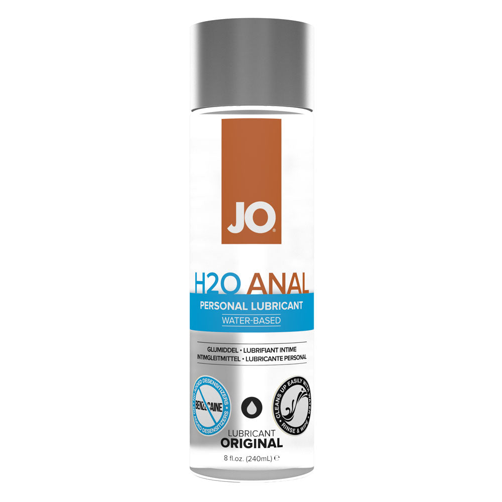 JO H2O Water-Based Anal Lubricant - 240 mL - Body-Safe Formula for Enhanced Comfort and Pleasure