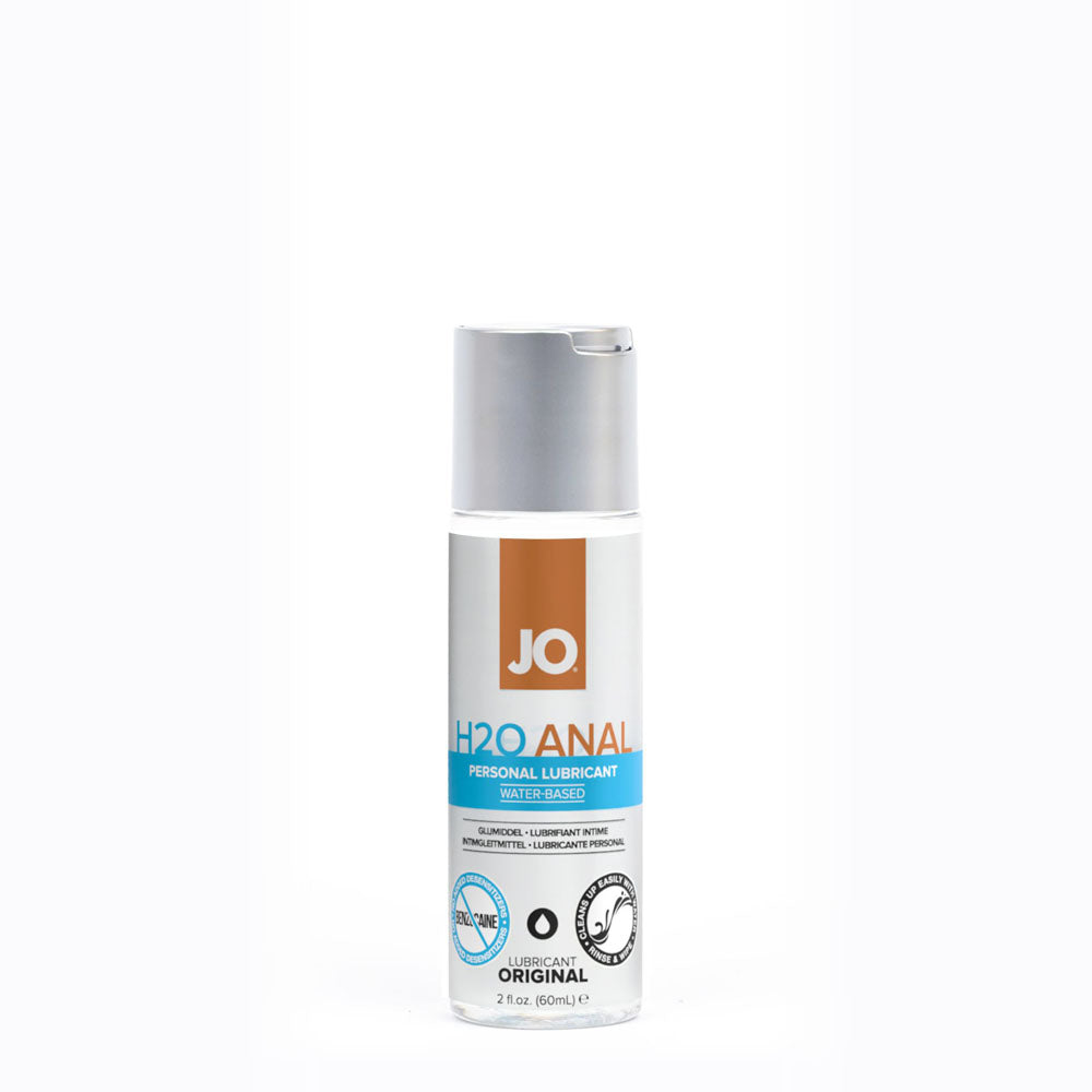 JO H2O Water-Based Anal Lubricant – 60 mL Bottle – Safe & Smooth for Enhanced Pleasure