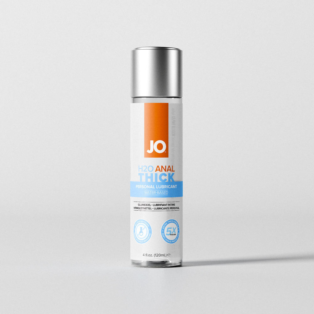 JO H2O Thick Water-Based Anal Lubricant – 120 mL Bottle – Body-Safe, Long-Lasting Formula for Enhanced Comfort