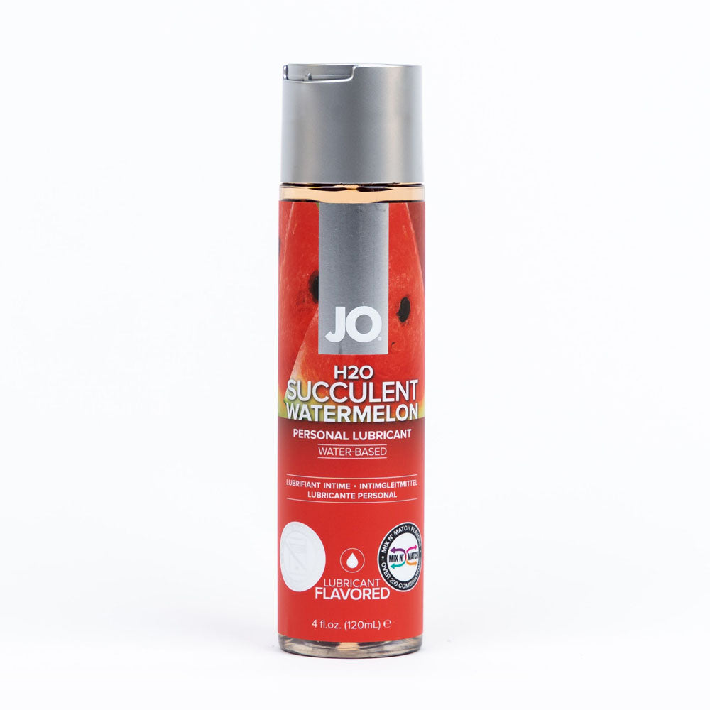 JO H2O Succulent Watermelon Flavored Water-Based Lubricant – 120 mL Bottle for Enhanced Intimacy
