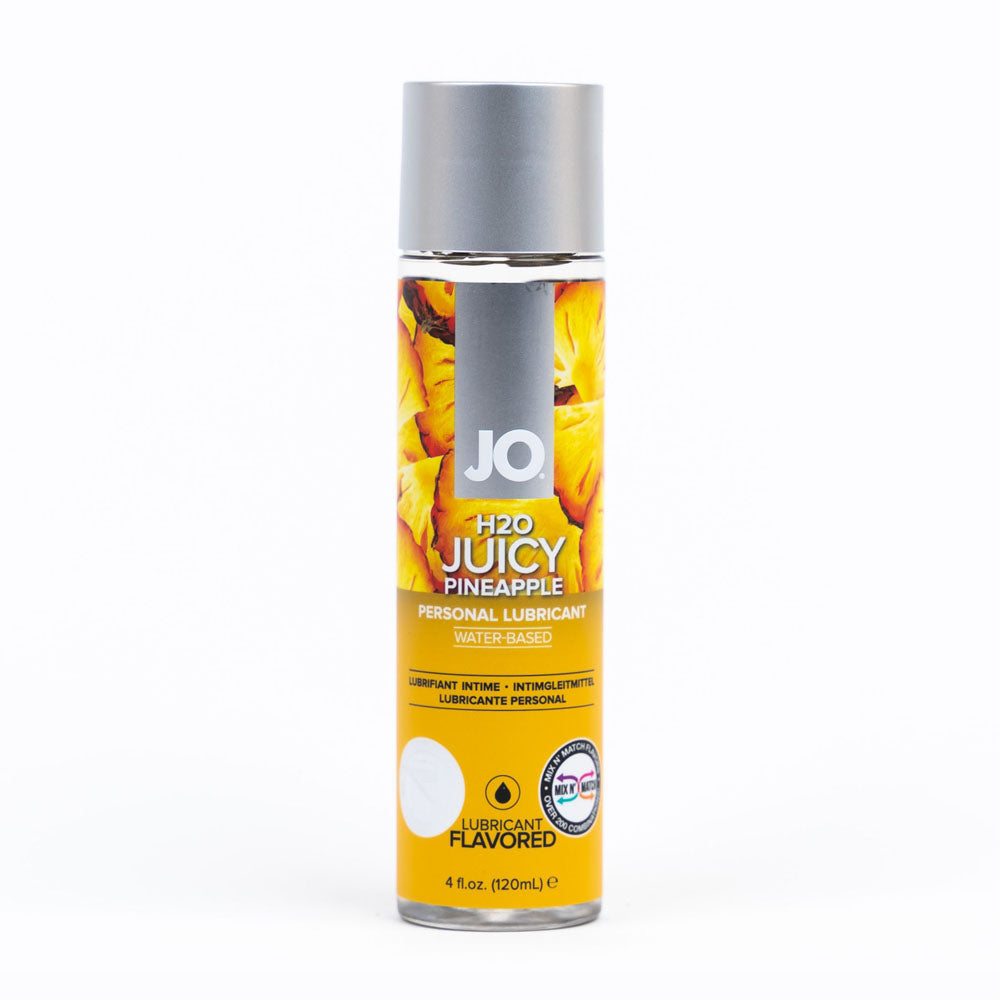 JO H2O Juicy Pineapple Water-Based Lubricant - 120 mL - Refreshing Pineapple Flavor for Enhanced Intimacy - Perfect for All Genders