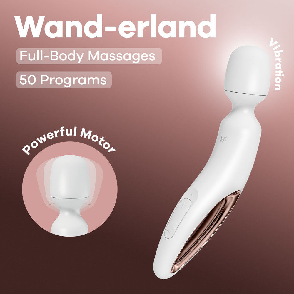Satisfyer Vibrator – USB Rechargeable, Body-Safe Silicone – White/Rose Gold