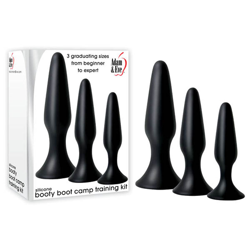Adam & Eve Silicone Booty Boot Camp Training Kit - 3 Sizes Butt Plugs