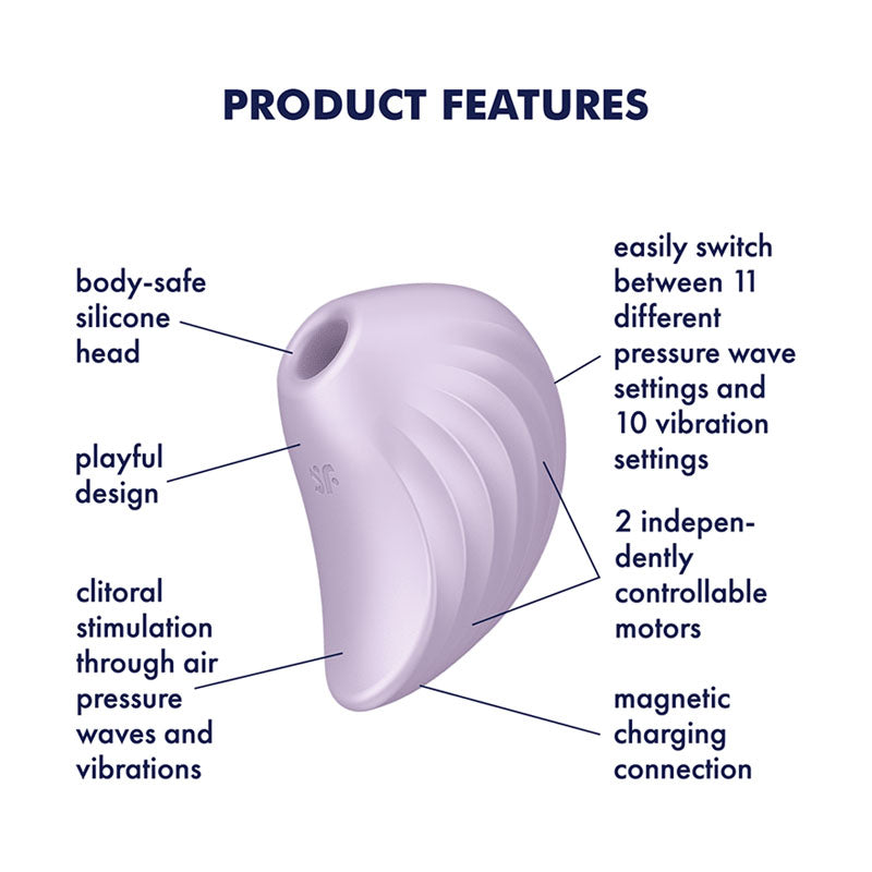 Satisfyer Air Pulsation Stimulator – USB Rechargeable – Body-Safe Silicone – Violet
