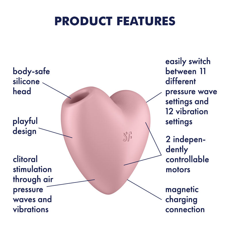 Satisfyer Air Pulsation Stimulator – USB Rechargeable, Body-Safe Silicone – Light Pink